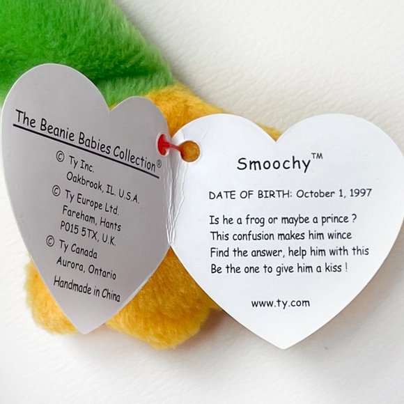 1997 Retired SMOOCHY Frog Ty Beanie Baby - Picture 12 of 15